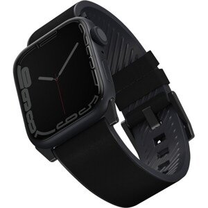UNIQ Straden vodeodolný kožený remienok Apple Watch 45/44/42mm čierny