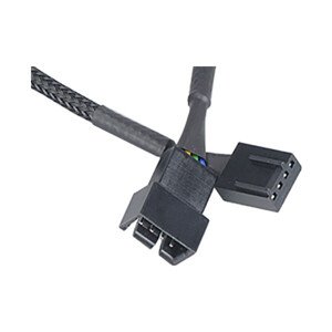 Akasa predlžovací kábel 4PIN konektory pre PWM a 3pin ventilátora, 30 cm
