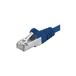 Premiumcord Patch kábel CAT 6a S-FTP RJ45-RJ45 AWG 26/7 0,25 modrý