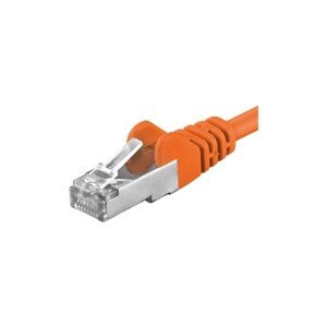 Premiumcord Patch kábel CAT 6a S-FTP RJ45-RJ45 AWG 26/7 0,25 oranžový