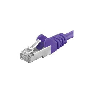 Premiumcord Patch kábel CAT 6a S-FTP RJ45-RJ45 AWG 26/7 0,25 m fialový