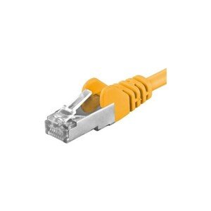 Premiumcord Patch kábel CAT 6a S-FTP RJ45-RJ45 AWG 26/7 1,5m žltý