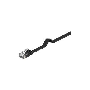 PremiumCord Plochý patch kábel UTP RJ45-RJ45 CAT6 5m čierny