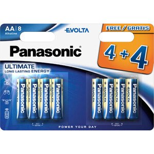 Panasonic Evolta AA alkalické batérie, 4+4 ks