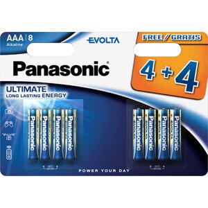 Panasonic Evolta AAA alkalické batérie, 4+4 ks