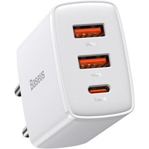 Baseus Compact nabíjačka s USB-C (30W) biela