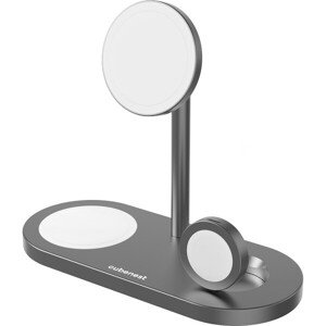 CubeNest S310 Pro 3v1 magnetická bezdrôtová nabíjačka Grey