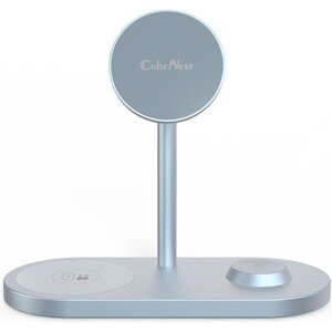 CubeNest S310 Pro 3v1 magnetická bezdrôtová nabíjačka Sierra Blue