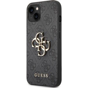 Guess PU 4G Metal Logo Zadný Kryt pre iPhone 14 Grey