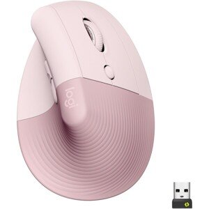 Logitech Lift Vertical Ergonomic Mouse ružová