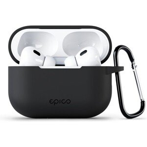 EPICO silikónové púzdro pre Airpods Pro 2 s karabínou čiernej