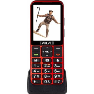 EVOLVEO EasyPhone LT s nabíjacím stojanom červený