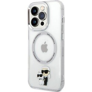 Karl Lagerfeld MagSafe IML Karl a Choupette NFT kryt iPhone 14 Pro Max číry