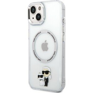Karl Lagerfeld MagSafe Kompatibilný Kryt IML Karl and Choupette NFT pre iPhone 14 Transparent