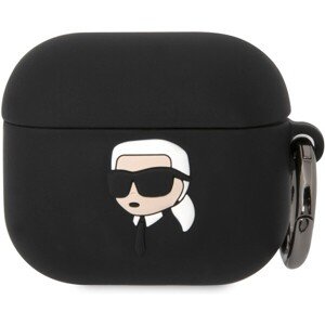 Karl Lagerfeld 3D Logo NFT Karl Head Silikónové Puzdro pre Airpods 3 Black