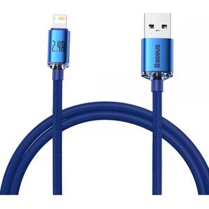 Baseus CAJY000003 Crystal Shine Series Dátový Kábel USB - Lightning 20W 1,2m Blue