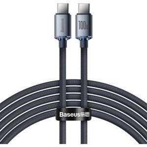 Baseus CAJY000701 Crystal Shine Series Dátový Kábel USB-C - USB-C 100W 2m Black