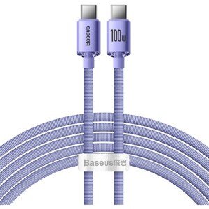 Baseus CAJY000705 Crystal Shine Series Dátový Kábel USB-C - USB-C 100W 2m Purple