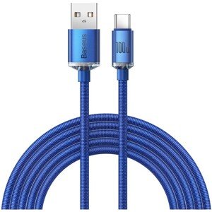Baseus CAJY000503 Crystal Shine Series Dátový Kábel USB - USB-C 100W 2m Blue