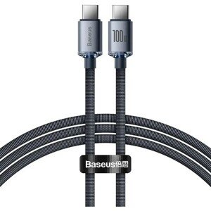 Baseus CAJY000601 Crystal Shine Series Dátový Kábel USB-C - USB-C 100W 1,2m Black