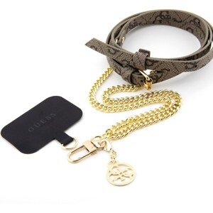 Guess Crossbody Popruh PU 4G Chain with Charm Gold/Brown