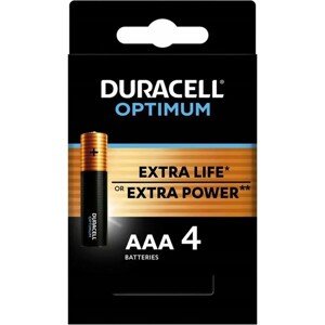 Duracell Optimum AAA alkalická batéria 2400 4 ks