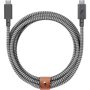 Native Union Belt Cable Pro USB-C 240W nabíjací kábel, 2,4m, čierny/biely