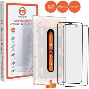 Mobile Origin Screen Guard 2 Pack 2,5D ochranné sklo s aplikátorom iPhone 11 Pro / XS / X