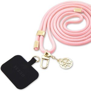 Guess Crossbody Popruh Cord 4G Charm Gold/Pink