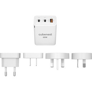 CubeNest Travel PD adaptér 65W S3D1 - white