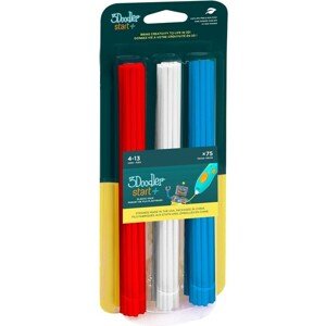 3Doodler náplň ECO-PCL pre 3D pero Start+ 75ks - červená, modrá, biela