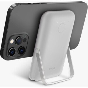 UNIQ Hoveo MagSafe powerbanka so stojanom (5000mAh) sivá