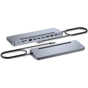 i-tec USB-C Metal Ergonomic 4K 3x Display dokovacia stanica s PD 100W + i-tec nabíjačka 100W