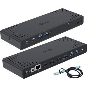 i-tec USB 3.0 / USB-C / Thunderbolt Dual Display dokovacia stanica s PD 100W