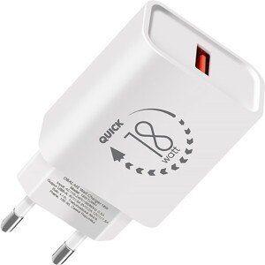 Obal:Me Cestovná Nabíjačka USB-A 18W White