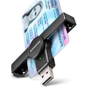 AXAGON CRE-SMPA USB-A PocketReader čítačka kontaktných kariet Smart card