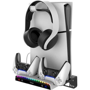 iPega P5S011 Stojan na Stenu pre PS5/PS5 Slim/PS5 Pro s nabíjačkou pre DualSense