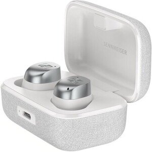 Sennheiser Momentum 4 TWS bezdrôtové slúchadlá, biela/strieborná