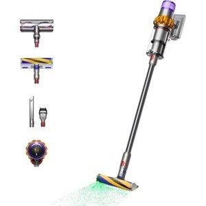 Dyson V15 Detect Absolute 2023, vysávač, 14 cyklónov, 240 AW, filtrácia celého prístroja, výdrž až 6