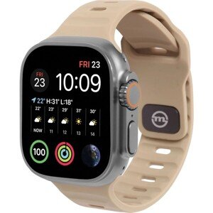 Mobile Origin Strap silikónový remienok pre Apple Watch 49mm/45mm/44mm/42mm, hnedá