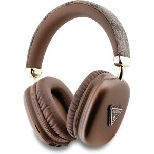 Guess PU Leather 4G Triangle Logo Bluetooth Stereo Headphone Brown