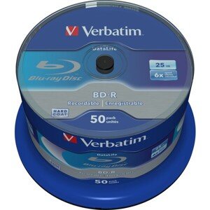 VERBATIM BD-R SL Datalife (50 ks) Blu-Ray/Spindle/6x/25GB