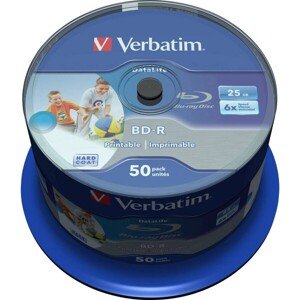 VERBATIM BD-R SL Datalife HTL (50 ks) Blu-Ray/Spindle/6x/25GB