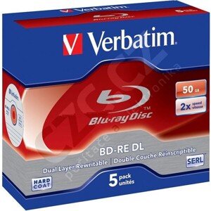 VERBATIM BD-RE DL (5 ks) Blue-Ray/Jewel/2x/50GB
