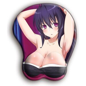 Herná podložka pod myš Highschool DxD - Akeno s 3D podpierkou zápästia