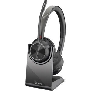 Poly Voyager 4320-M bezdrôtové slúchadlá + BT700 adaptér + nabíjacia stanica, čierna
