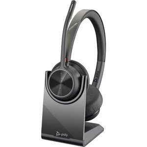 Poly Voyager 4320 bezdrôtové slúchadlá + BT700 adaptér + nabíjacia stanica, čierna