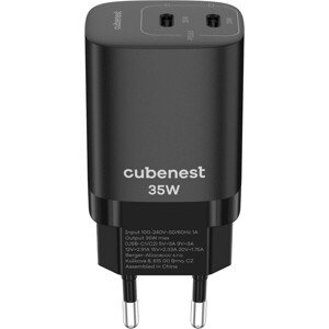 CubeNest S2D1 sieťová nabíjačka 35W čierna