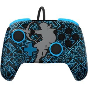 PDP Padwired Rematch drôtový ovládač GITD - Zelda Sheikah (Switch)