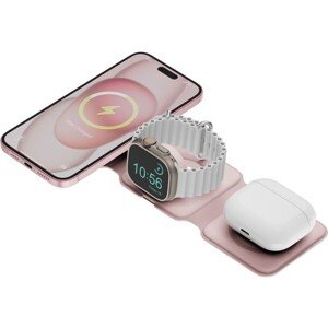 ENERGEA GoMag Trio Plus 3v1 MagSafe nabíjačka ružová